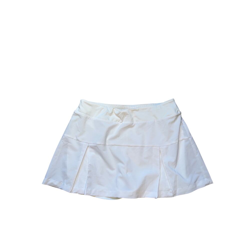 Lands’ End White Active Skort |  Built-in Shorts | Athleisure | M